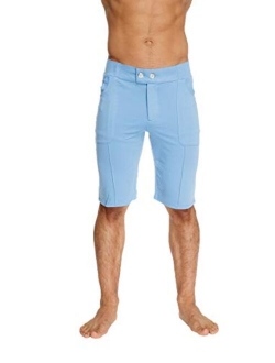 4-rth Mens Front Pleated Dress Short with Pockets