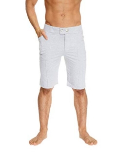 4-rth Mens Front Pleated Dress Short with Pockets