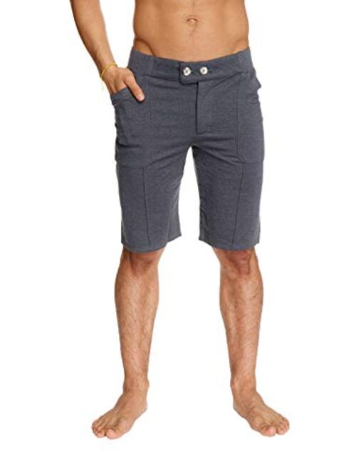 4-rth Mens Front Pleated Dress Short with Pockets