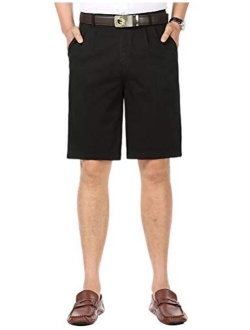 IDEALSANXUN Men's 100% Cotton Thin Summer Classic-Fit Dress Shorts