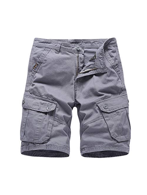 Mens Shorts Cargo with Pocket Shorts Mens Casual Short Pants Relaxed Fit