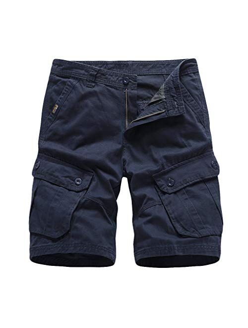 Mens Shorts Cargo with Pocket Shorts Mens Casual Short Pants Relaxed Fit