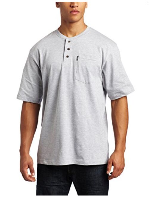 Key Industries Men's Big and Tall Heavyweight 3-button Short Sleeve Henley Pocket T Shirt