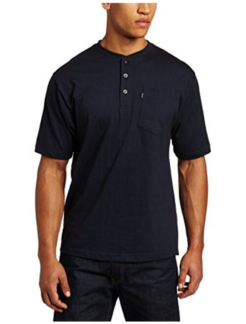 Key Industries Men's Big and Tall Heavyweight 3-button Short Sleeve Henley Pocket T Shirt