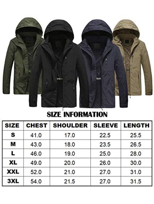 Pinkpum Men's Hooded Lightweight Windbreaker Jacket Softshell Spring Jacket