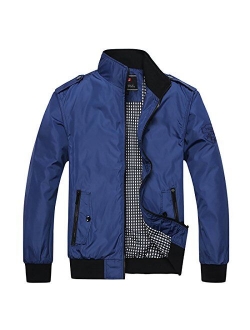 Nantersan Mens Casual Jacket Outdoor Sportswear Windbreaker Lightweight Bomber Jackets and Coats