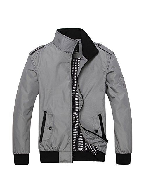 Nantersan Mens Casual Jacket Outdoor Sportswear Windbreaker Lightweight Bomber Jackets and Coats