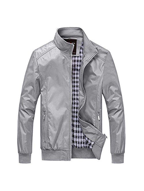 Nantersan Mens Casual Jacket Outdoor Sportswear Windbreaker Lightweight Bomber Jackets and Coats