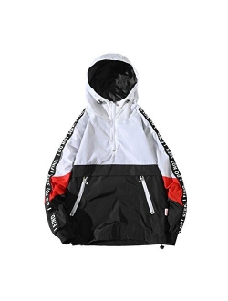 HZCX FASHION Mens Pullover Hooded Waterproof Lightweight Windbreaker Jackets