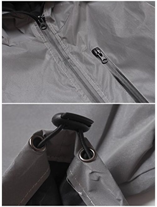 fangfei 3M Reflective Coat Hooded Windbreaker Fashion Runing Pocket Jacket