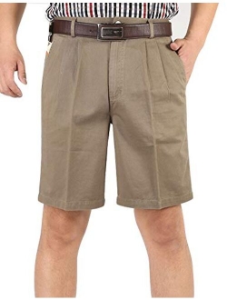 IDEALSANXUN Mens Big and Tall Classic-fit Pleated Shorts