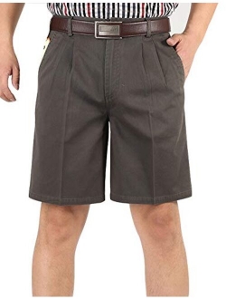 IDEALSANXUN Mens Big and Tall Classic-fit Pleated Shorts