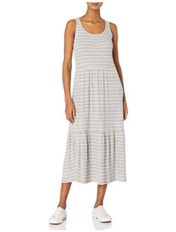 Amazon Brand - Daily Ritual Women's Cozy Knit Rib Tiered Tank Dress