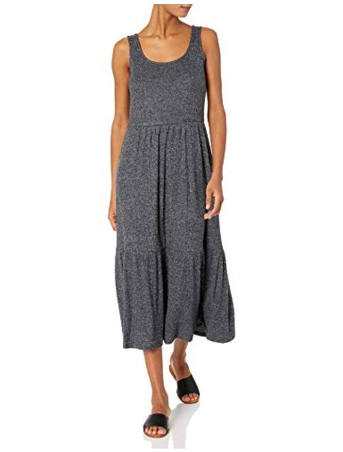 Amazon Brand - Daily Ritual Women's Cozy Knit Rib Tiered Tank Dress