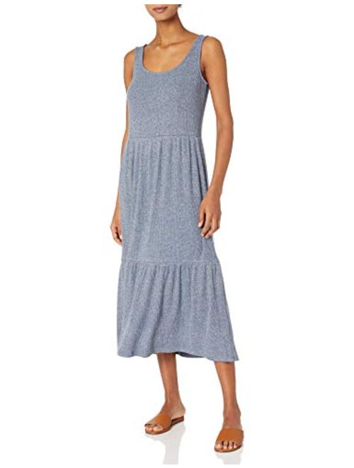 Amazon Brand - Daily Ritual Women's Cozy Knit Rib Tiered Tank Dress