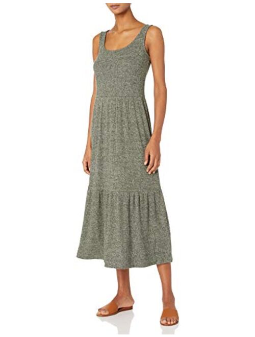 Amazon Brand - Daily Ritual Women's Cozy Knit Rib Tiered Tank Dress