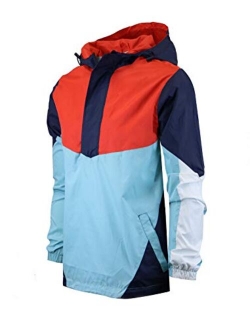 Screenshotbrand Lightweight Hooded Water Resistant Windbreaker - Zip-up Fashion Map Print Rain Jacket