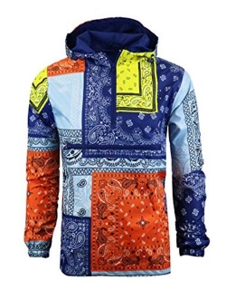 Screenshotbrand Lightweight Hooded Water Resistant Windbreaker - Zip-up Fashion Map Print Rain Jacket