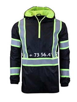 Screenshotbrand Lightweight Hooded Water Resistant Windbreaker - Zip-up Fashion Map Print Rain Jacket