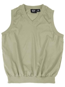 Akwa Made in USA Men's Microfiber Water Repellent V-Neck Pullover Vest