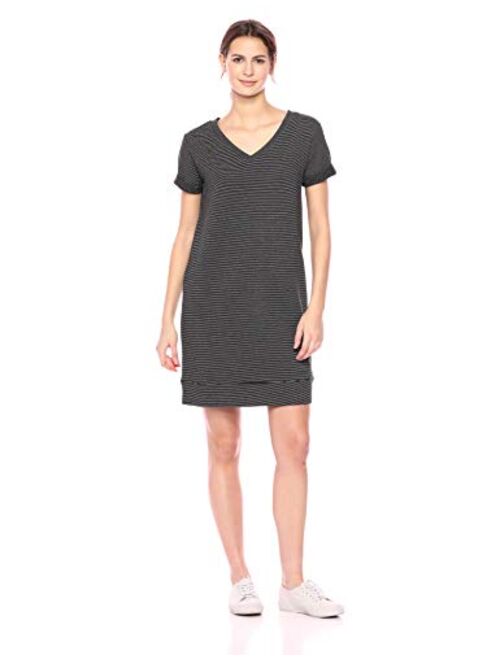 Amazon Brand - Daily Ritual Women's Terry Cotton and Modal Short-Sleeve V-Neck Dress