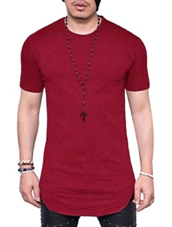 JOKHOO Mens Long Sleeve Hipster Hip Hop Basic Henley T Shirt for Men