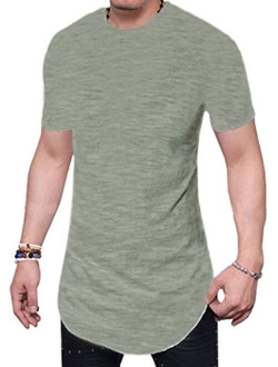 JOKHOO Mens Long Sleeve Hipster Hip Hop Basic Henley T Shirt for Men