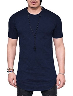 JOKHOO Mens Long Sleeve Hipster Hip Hop Basic Henley T Shirt for Men