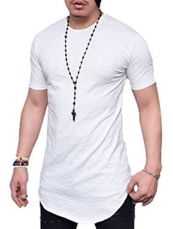 JOKHOO Mens Long Sleeve Hipster Hip Hop Basic Henley T Shirt for Men