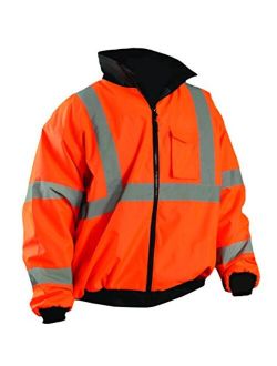 OccuNomix High Visibility 3-in-1 Fleece Lined Black Bottom Bomber Jacket