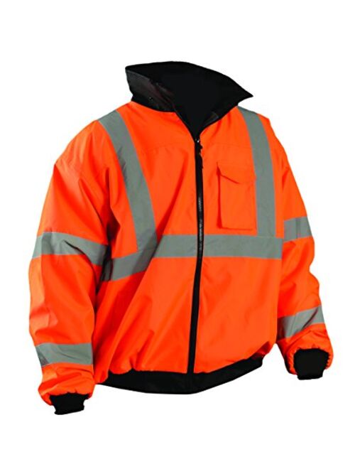 OccuNomix High Visibility 3-in-1 Fleece Lined Black Bottom Bomber Jacket