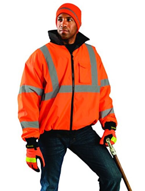 OccuNomix High Visibility 3-in-1 Fleece Lined Black Bottom Bomber Jacket