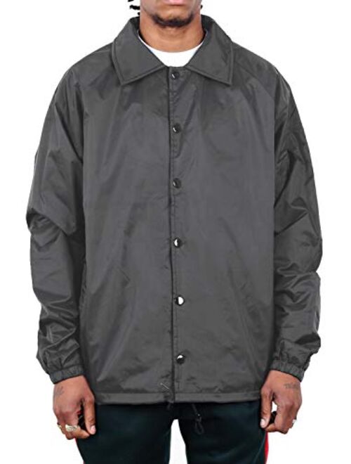 Shaka Wear Mens Nylon Water Resistance Blank Windbreaker Coach Jacket