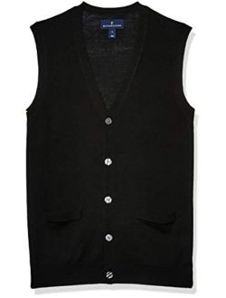 Amazon Brand - Buttoned Down Men's Italian Merino Wool Lightweight Cashwool Button-Front Sweater Vest