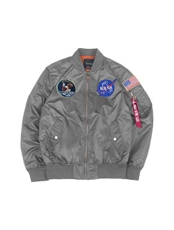 CORIRESHA Mens Apollo NASA Patches Slim Fit Bomber Jackets Windbreaker