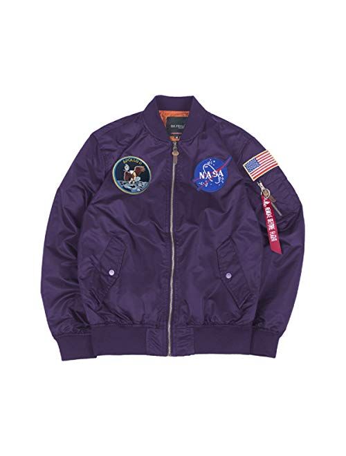 CORIRESHA Mens Apollo NASA Patches Slim Fit Bomber Jackets Windbreaker