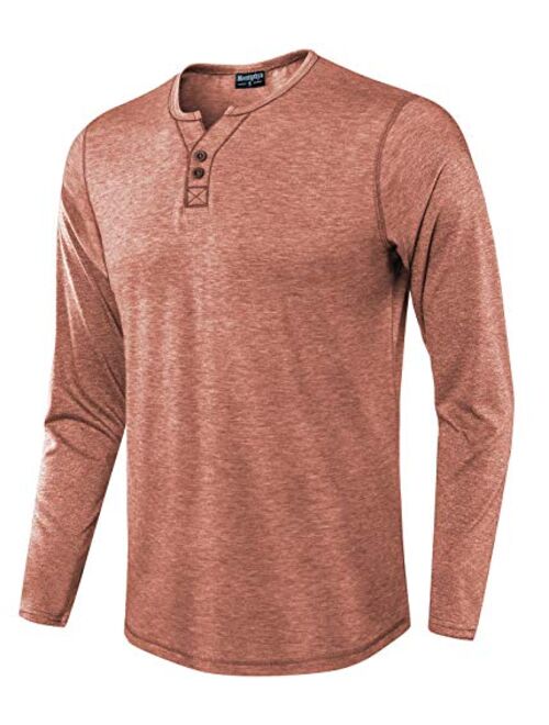 Moomphya Men's Jacquard Knitted Casual Short Sleeve V-Neck Henley T-Shirts