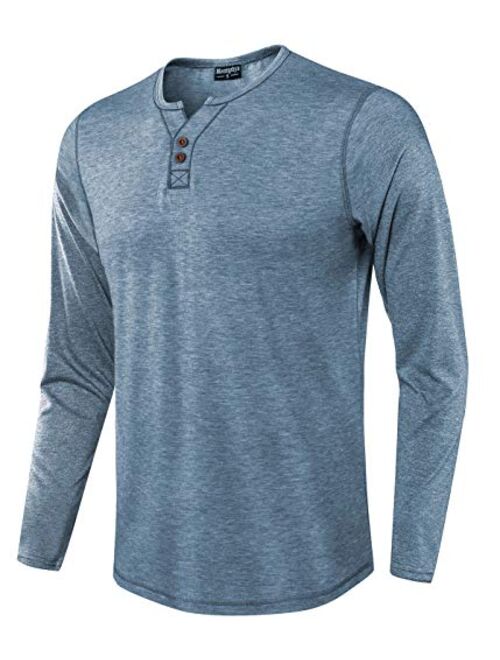 Moomphya Men's Jacquard Knitted Casual Short Sleeve V-Neck Henley T-Shirts