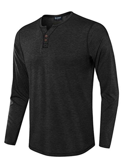 Moomphya Men's Jacquard Knitted Casual Short Sleeve V-Neck Henley T-Shirts