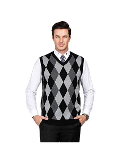 Essentials Men's Argyle V-Neck Sweater Vest