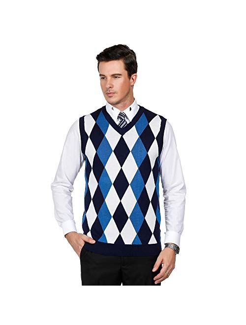 PJ PAUL JONES Essentials Men's Argyle V-Neck Sweater Vest