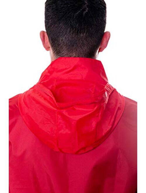 LIFEGUARD Officially Licensed Mens and Womens Unisex Fit Zipper-up Windbreaker Water Resistant Rain Jacket with Hood