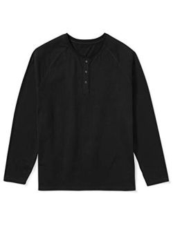 Men's Long-Sleeve Henley Shirt fit by DXL