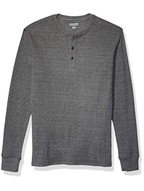 Amazon Essentials Men's Slim-fit Long-Sleeve Waffle Henley