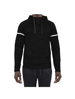 Layer 8 Men's Hoodie Performance Light Weight Training Workout Tech Fleece Athletic Sweatshirt Hoodie Top