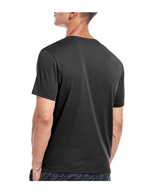 Short Sleeve Henley Shirts for Men Slim Fit