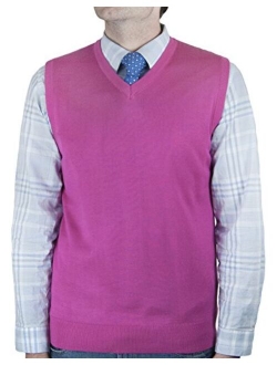 Blue Ocean Big Men Solid Color Sweater Vest