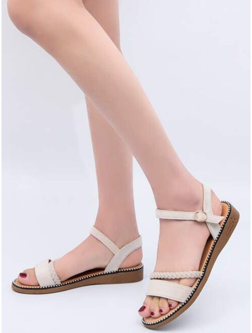 Shein Open Toe Ankle Strap Sandals