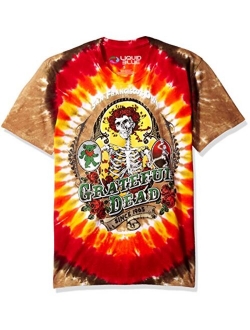 Liquid Blue Men's Grateful Dead Bay Area Beloved Tie Dye Short Sleeve T-Shirt