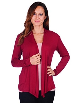 Simply Ravishing SR Womens Basic Draped Open Front Cardigan (Size: S-3X)